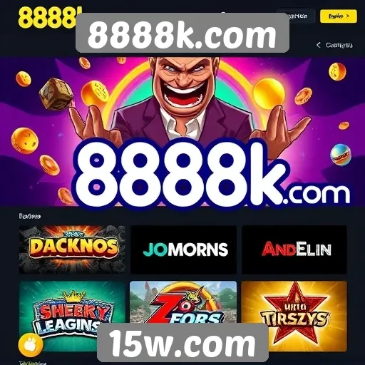 Variedade de jogos disponíveis no 8888k.com